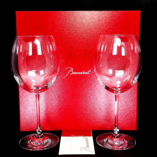 【美品・箱付き】Baccarat バカラ／デギュスタシオン グランボルドー ワイングラス 2客／クリスタルグラス／クリア／BC334