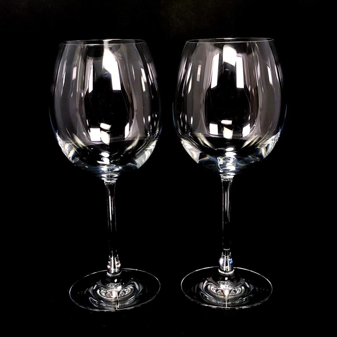 【美品・箱付き】Baccarat バカラ／デギュスタシオン グランボルドー ワイングラス 2客／クリスタルグラス／クリア／BC334