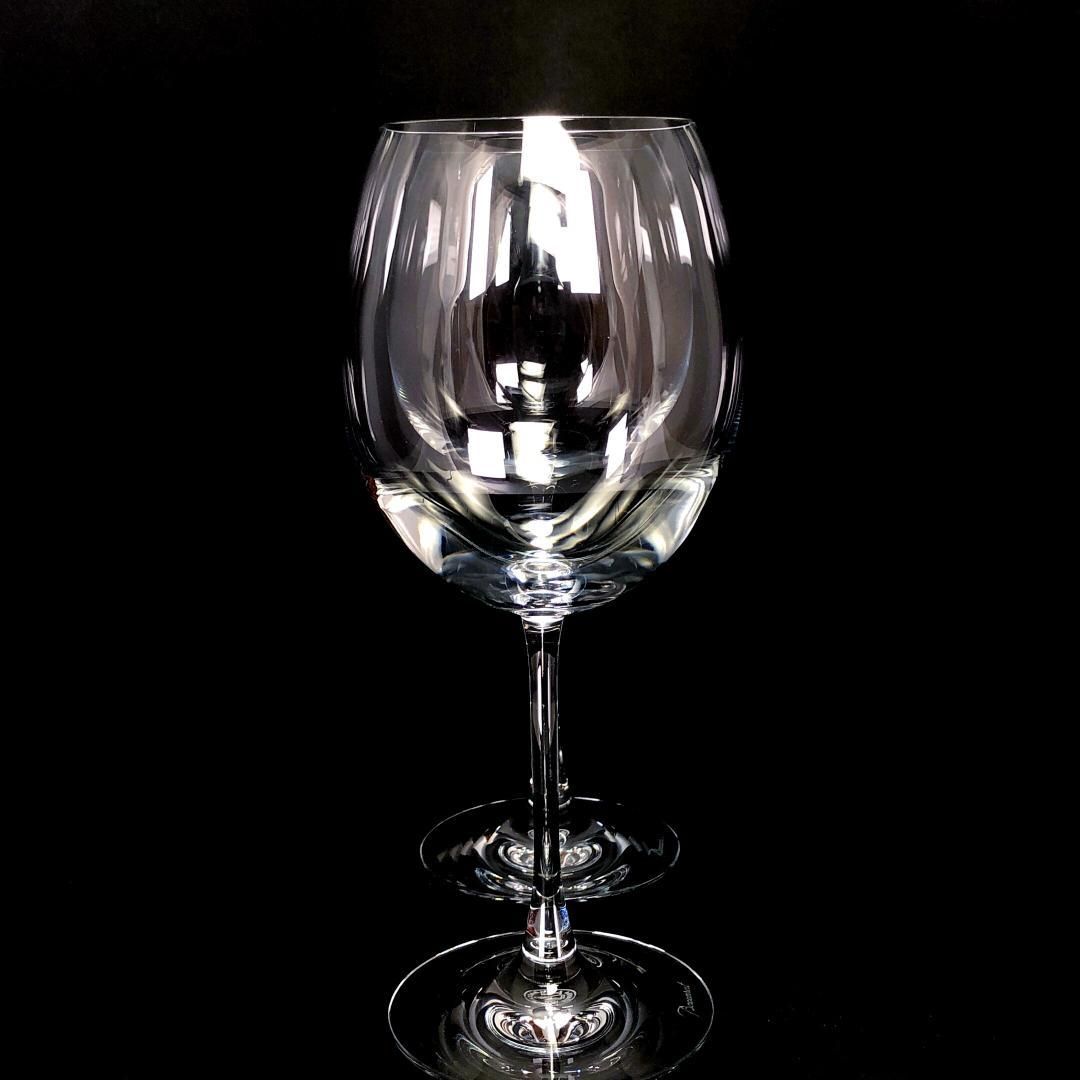 【美品・箱付き】Baccarat バカラ／デギュスタシオン グランボルドー ワイングラス 2客／クリスタルグラス／クリア／BC334