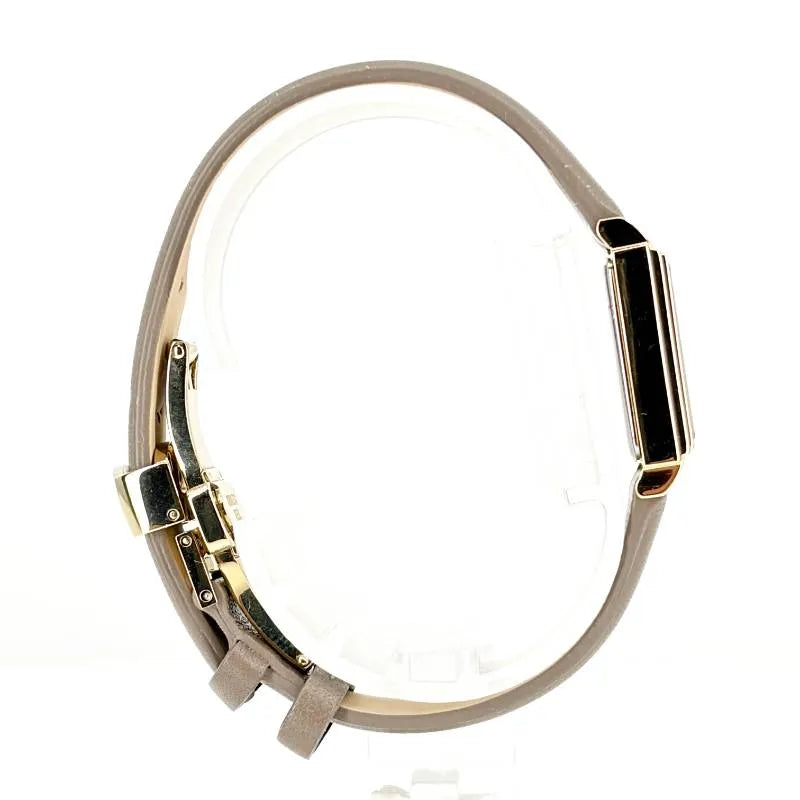 【美品・箱付き】ete エテ／レディース 腕時計 89041／クォーツ／GP・レザー／ゴールド・ベージュブラウン