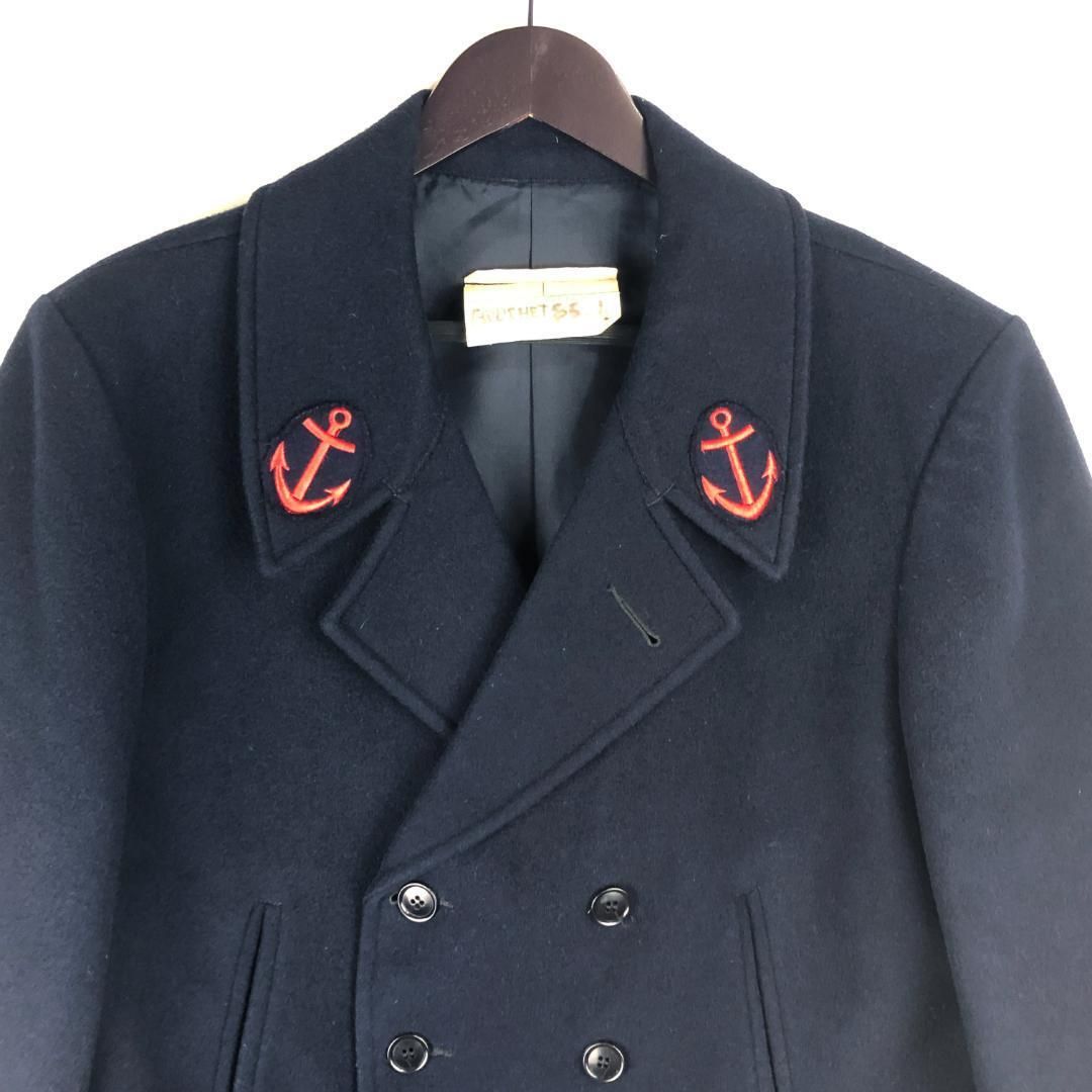 【ヴィンテージ】フランス軍／ピーコート ユーロミリタリー／M相当／ネイビー