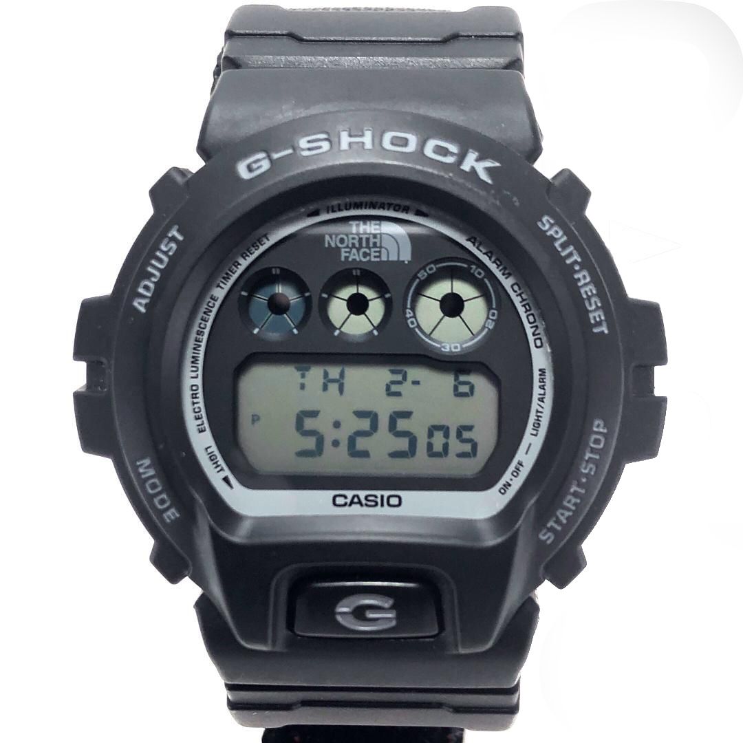 【美品・箱付】CASIO カシオ／G-SHOCK THE NORTH FACE Supreme コラボ DW-6900NS／クォーツ／樹脂／ブラック
