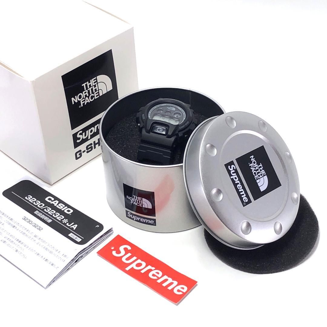 【美品・箱付】CASIO カシオ／G-SHOCK THE NORTH FACE Supreme コラボ DW-6900NS／クォーツ／樹脂／ブラック