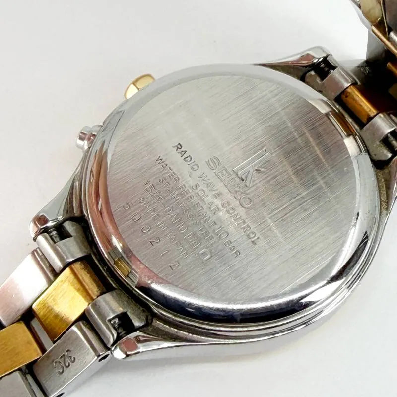 【美品】SEIKO セイコー／ルキア 1B25-0AH0／ソーラークォーツ／SS／シルバー・ゴールド・ピンク