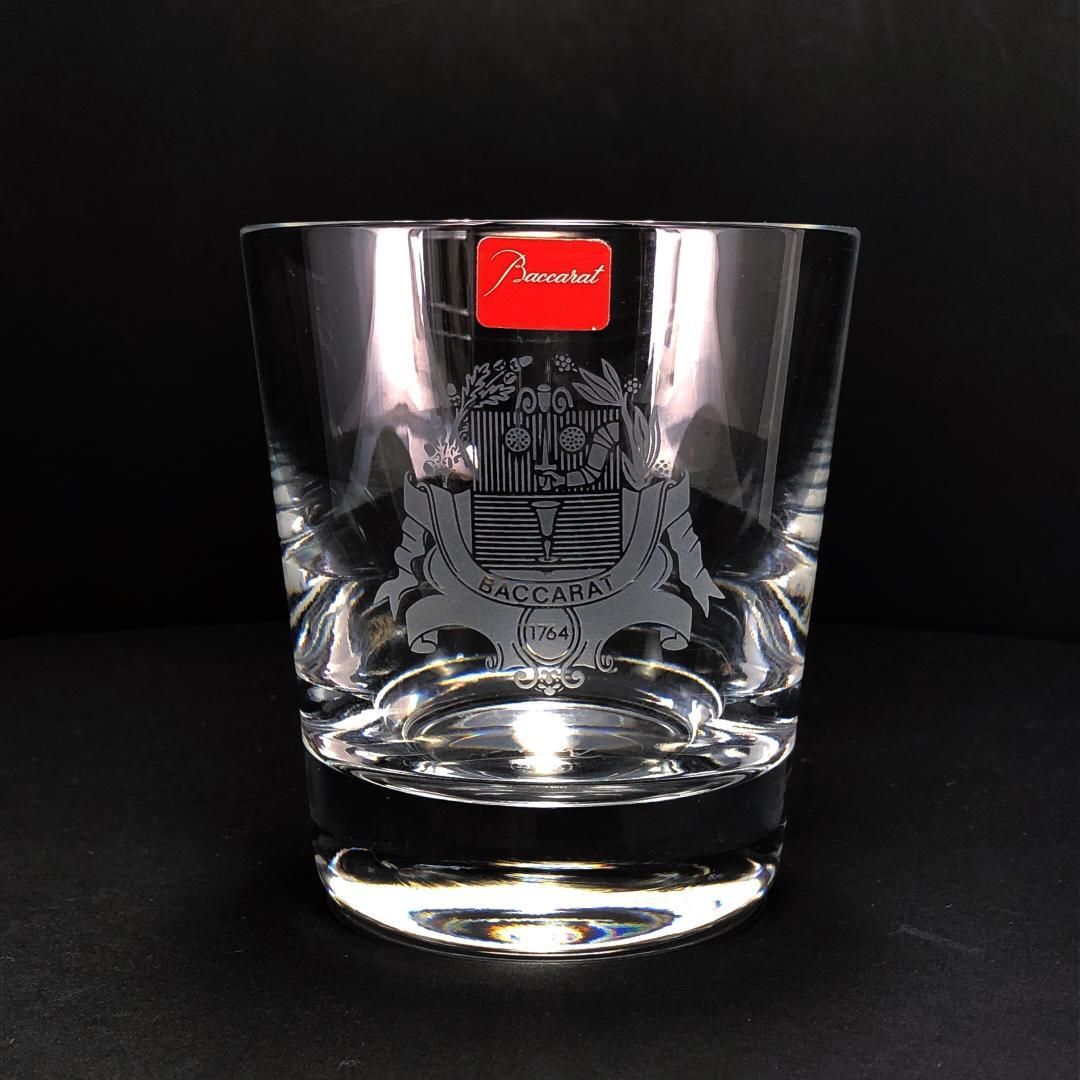 【美品・箱付き】Baccarat バカラ／バカラ村 紋章 パーフェクション タンブラー／クリスタルグラス／クリア／BC347
