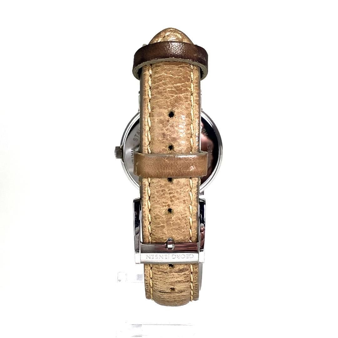 Georg Jensen ジョージジェンセン／コッペルウォッチ 424／クォーツ／12ポイントダイヤ シェル文字盤／ステンレス