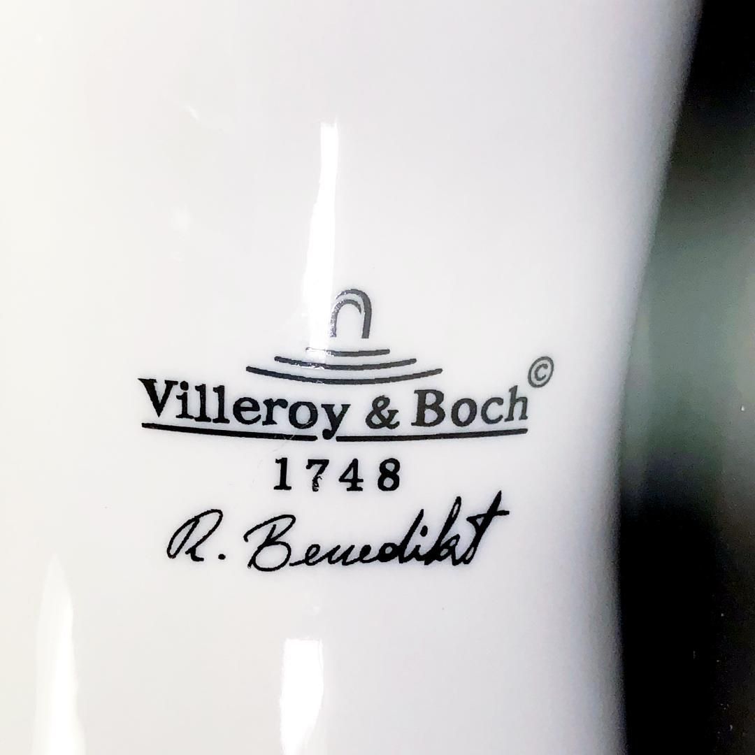 【美品】VILLEROY & BOCH ビレロイアンドボッホ／ベネディクト キャンドルホルダー／猫・ねずみ／陶器／マルチカラー