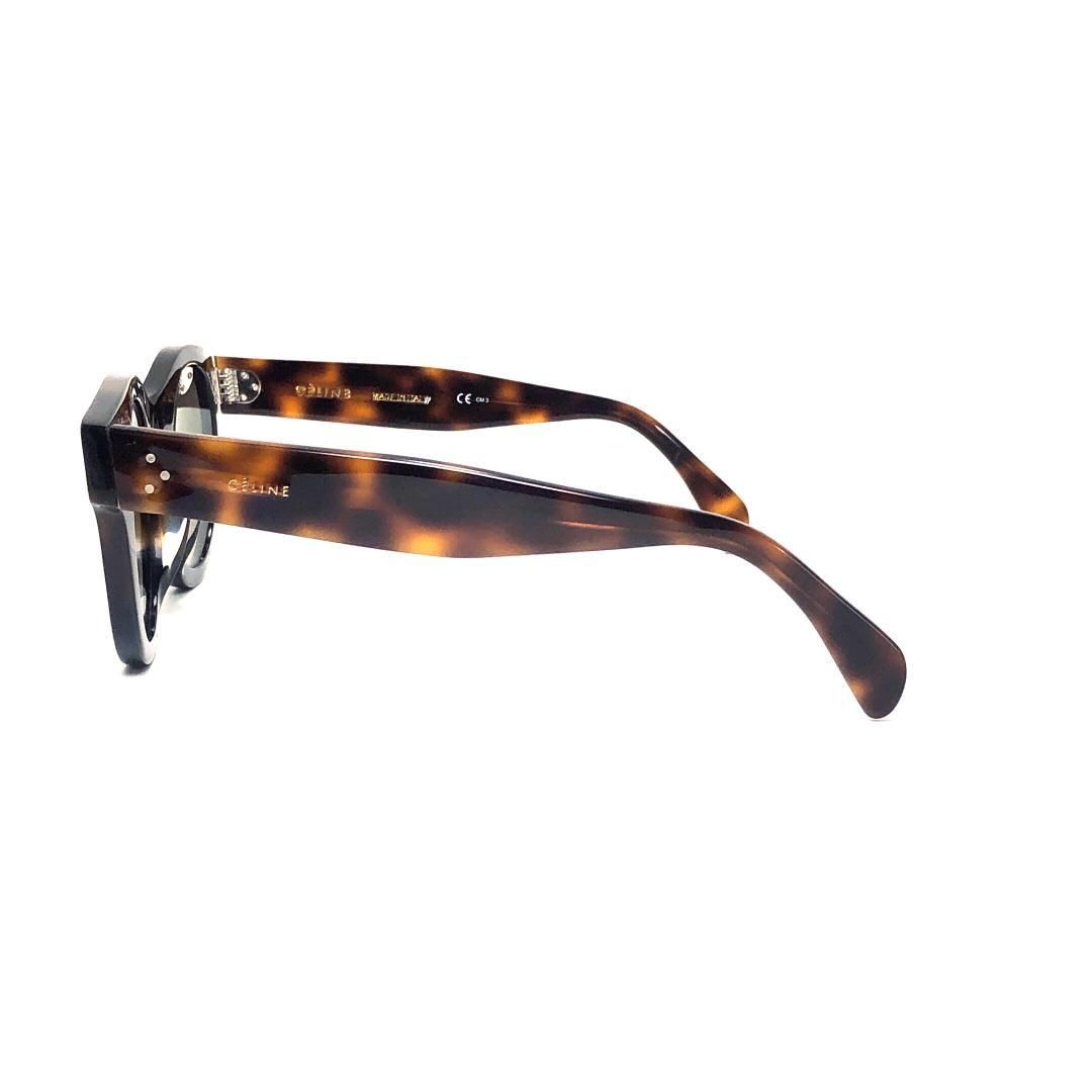 【ソフトケース付き】CELINE セリーヌ／サングラス 41440 F S／48□25 145／アセテート／ブラック・ブラウン