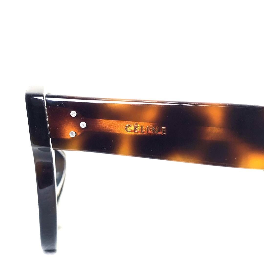 【ソフトケース付き】CELINE セリーヌ／サングラス 41440 F S／48□25 145／アセテート／ブラック・ブラウン
