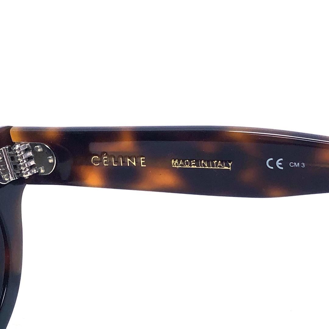 【ソフトケース付き】CELINE セリーヌ／サングラス 41440 F S／48□25 145／アセテート／ブラック・ブラウン