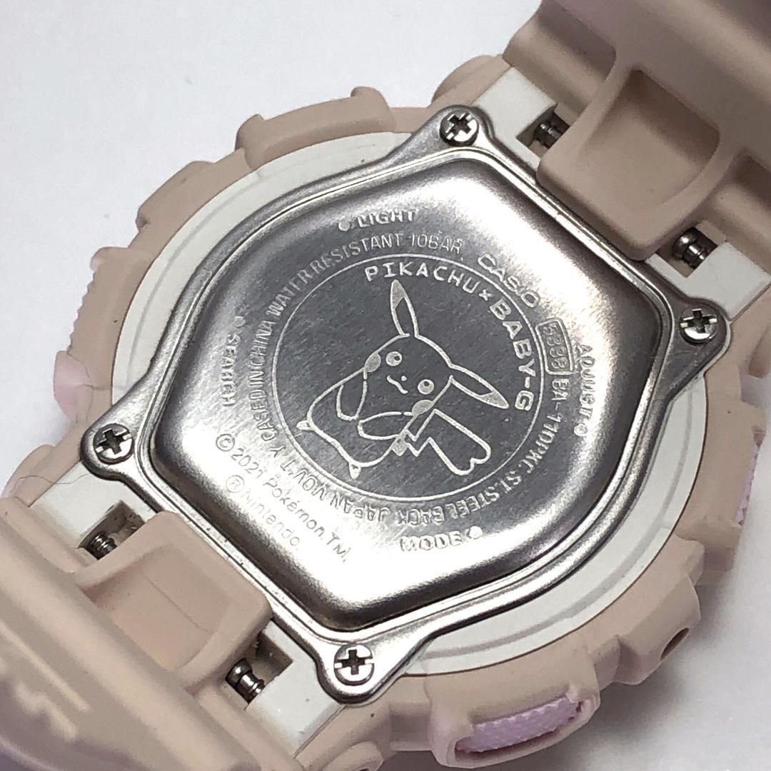 【美品】CASIO カシオ／Baby-G ピカチュウコラボ BA-110PKC-4AJR／クォーツ／POKEMON ポケモン／樹脂／ピンク