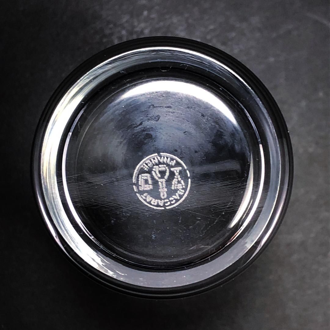 【希少・美品・箱付き】Baccarat バカラ／バカラ村 紋章刻印 ミニ タンブラー／クリスタルグラス／イエロー・ブラウン／BC299