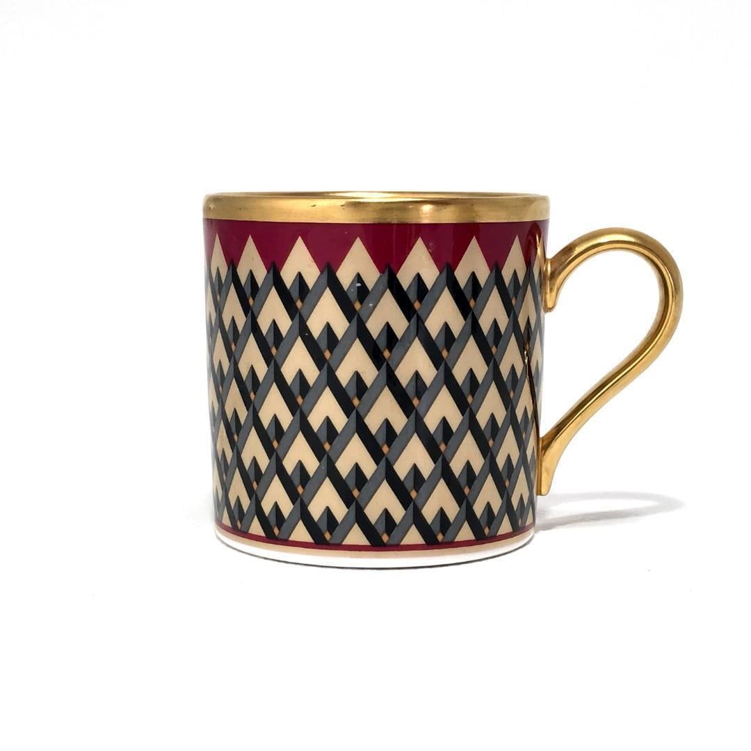 【希少・美品】Noritake ノリタケ／スタジオコレクション 金彩 カップ＆ソーサー／陶器／レッド ゴールド