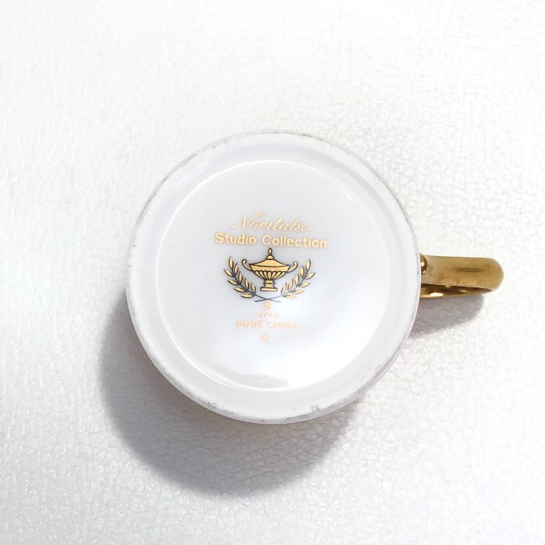 【希少・美品】Noritake ノリタケ／スタジオコレクション 金彩 カップ＆ソーサー／陶器／レッド ゴールド