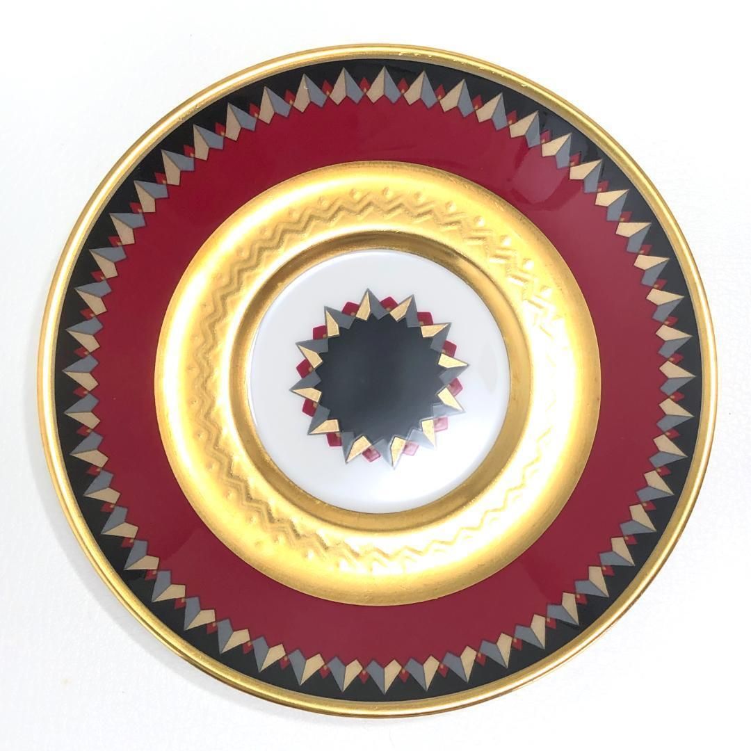 【希少・美品】Noritake ノリタケ／スタジオコレクション 金彩 カップ＆ソーサー／陶器／レッド ゴールド