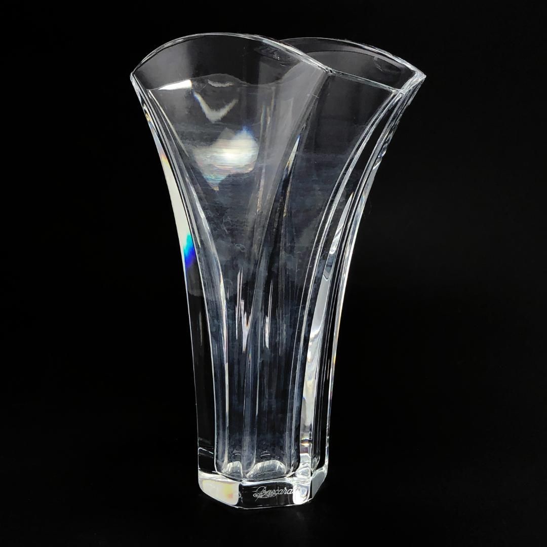 Baccarat  バカラ／ギンコ フラワーベース 花瓶／クリスタルグラス／クリア／BC259