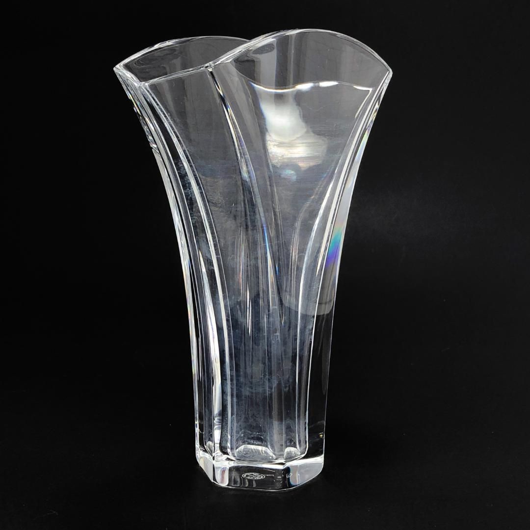 Baccarat  バカラ／ギンコ フラワーベース 花瓶／クリスタルグラス／クリア／BC259