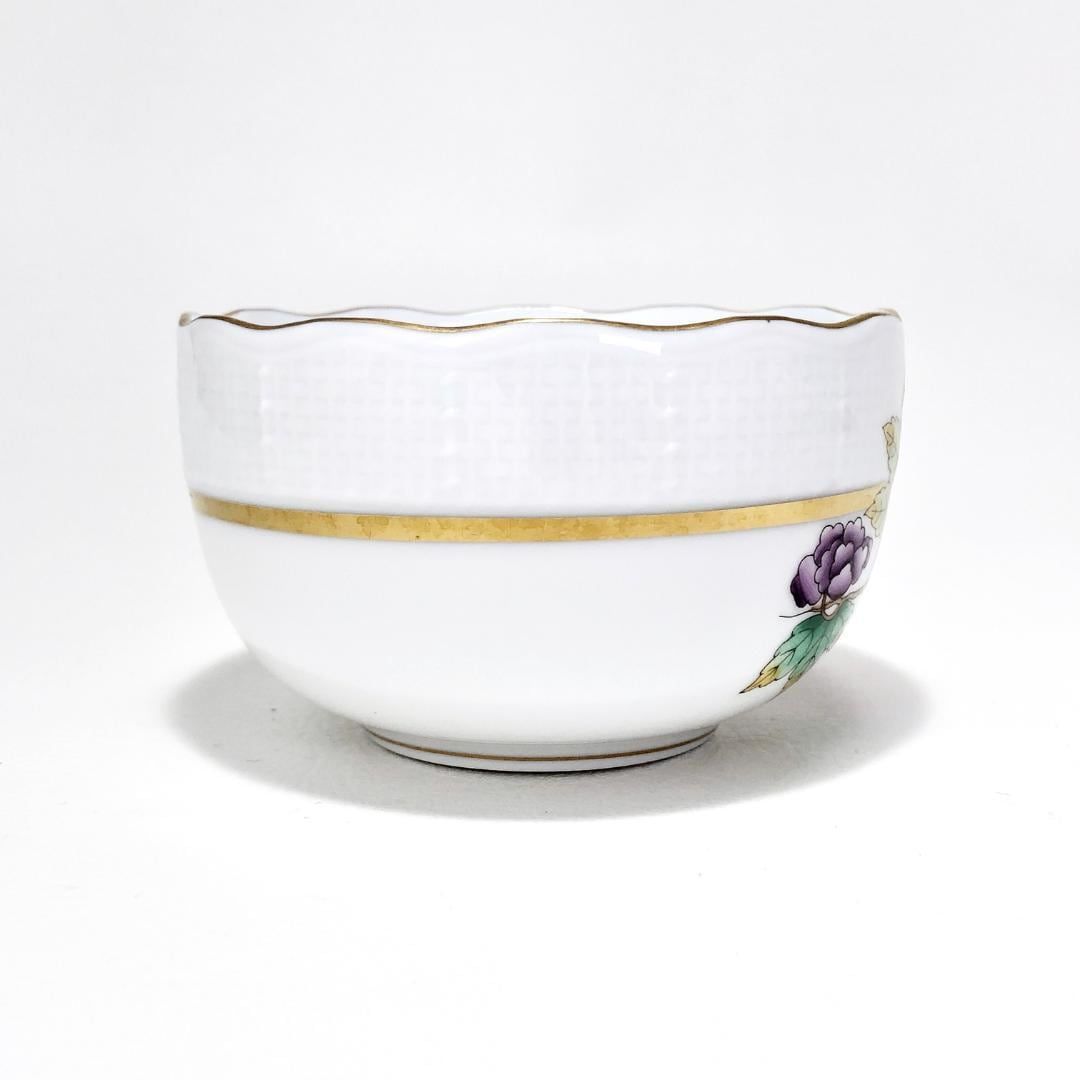 【美品】HEREND ヘレンド／ヴィクトリア・ゴールド カップ＆ソーサー 金彩／陶器／ホワイト・マルチカラー／HV04