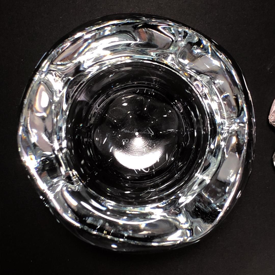 【ヴィンテージ】Tiffany ティファニー／エルサ・ペレッティ アップル型 蓋付ジャムポット／クリスタルグラス／クリア