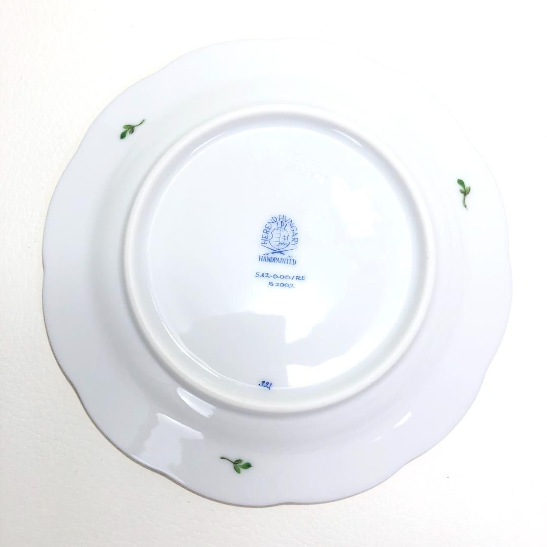 【美品】HEREND ヘレンド／小皿／エリザベートの薔薇 金彩 プレート 3枚セット／陶器／ホワイト／HE02