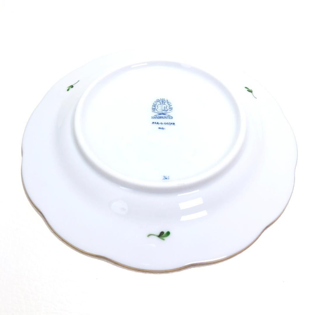 【美品】HEREND ヘレンド／小皿／エリザベートの薔薇 金彩 プレート 3枚セット／陶器／ホワイト／HE02