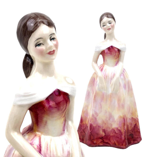 【1976年製】フランチェスカ／陶器製人形 イギリス製 女性 人形／ボーンチャイナ／マルチカラー