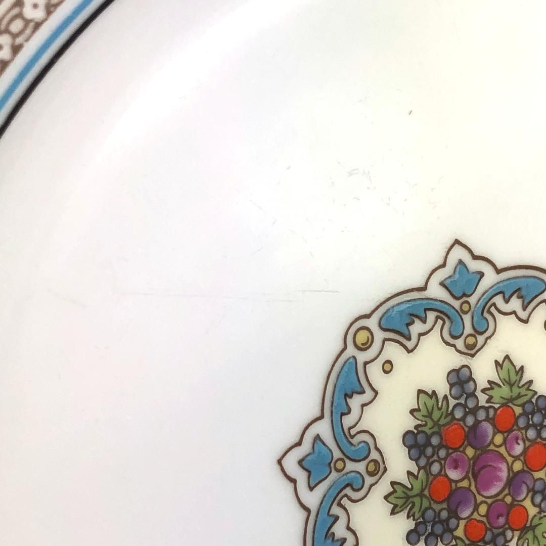 WEDGWOOD ウェッジウッド／フロレンティーン ターコイズ クープ プレート 皿 3枚 セット／陶器／ホワイト・ブルー