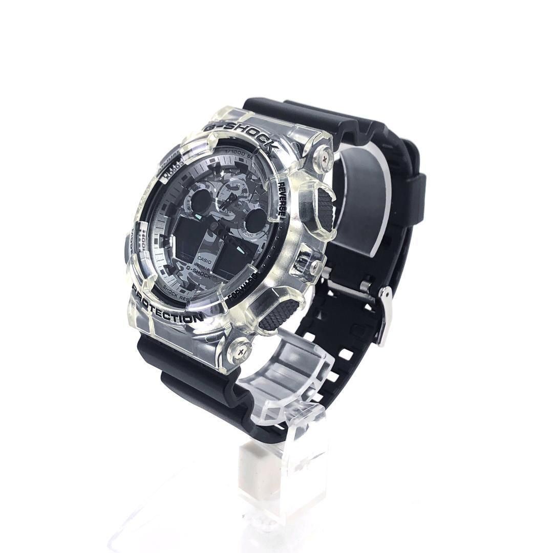 【美品・箱・取説付き】CASIO カシオ／G-SHOCK GA-100SKC／クォーツ／樹脂／ブラック・クリア