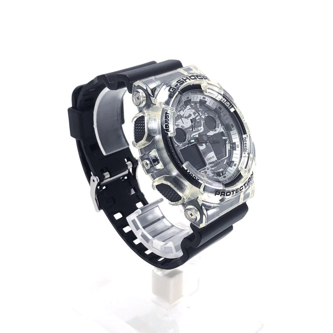 【美品・箱・取説付き】CASIO カシオ／G-SHOCK GA-100SKC／クォーツ／樹脂／ブラック・クリア