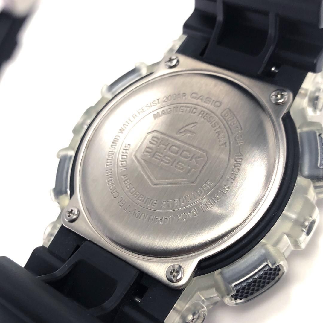 【美品・箱・取説付き】CASIO カシオ／G-SHOCK GA-100SKC／クォーツ／樹脂／ブラック・クリア