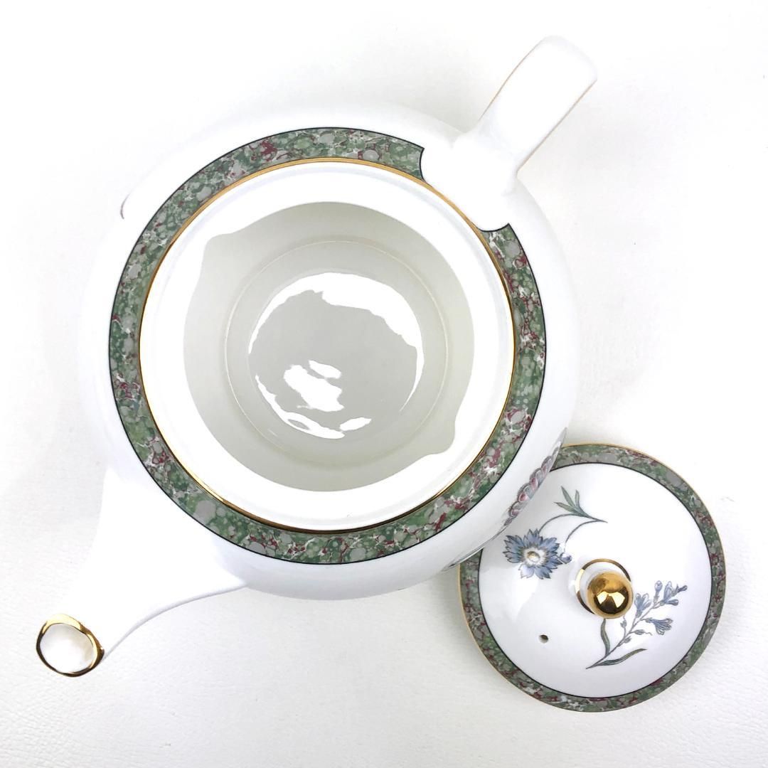 【美品】WEDGWOOD ウェッジウッド／ハミングバード ティーポット・シュガーポット・クリーマー 3点 セット／バード 鳥／陶器／ホワイト