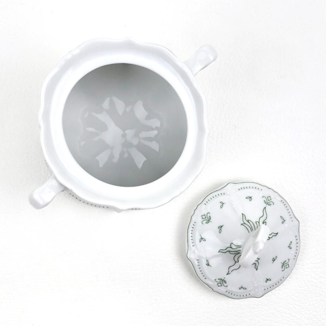 【美品】TIRSCHENREUTH ティルシェンロイト／ババリア ティーポット・シュガーポット・クリーマー／陶器／ホワイト