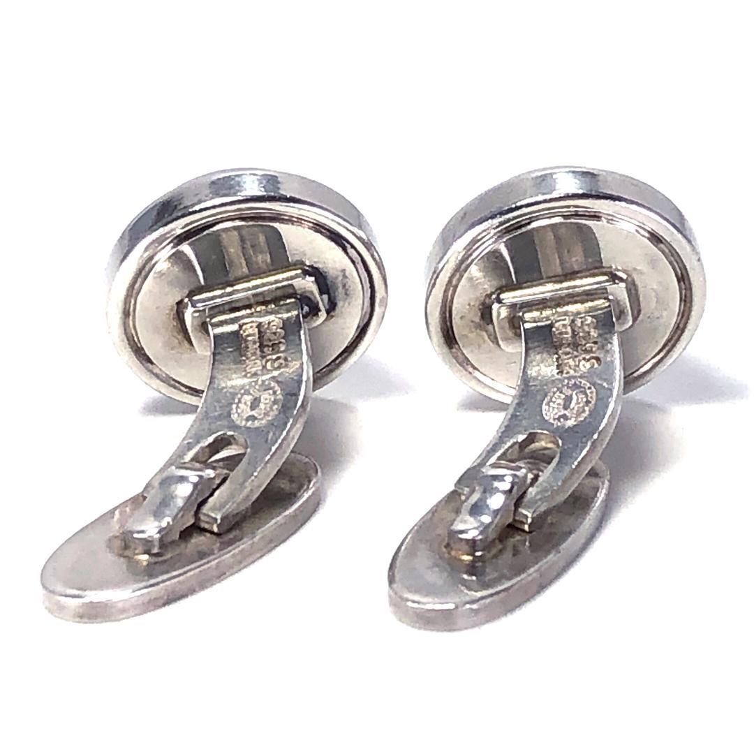 【美品・箱付】Georg Jensen ジョージジェンセン／ヘマタイトネクタイピン・カフスセット／SV925S／シルバー