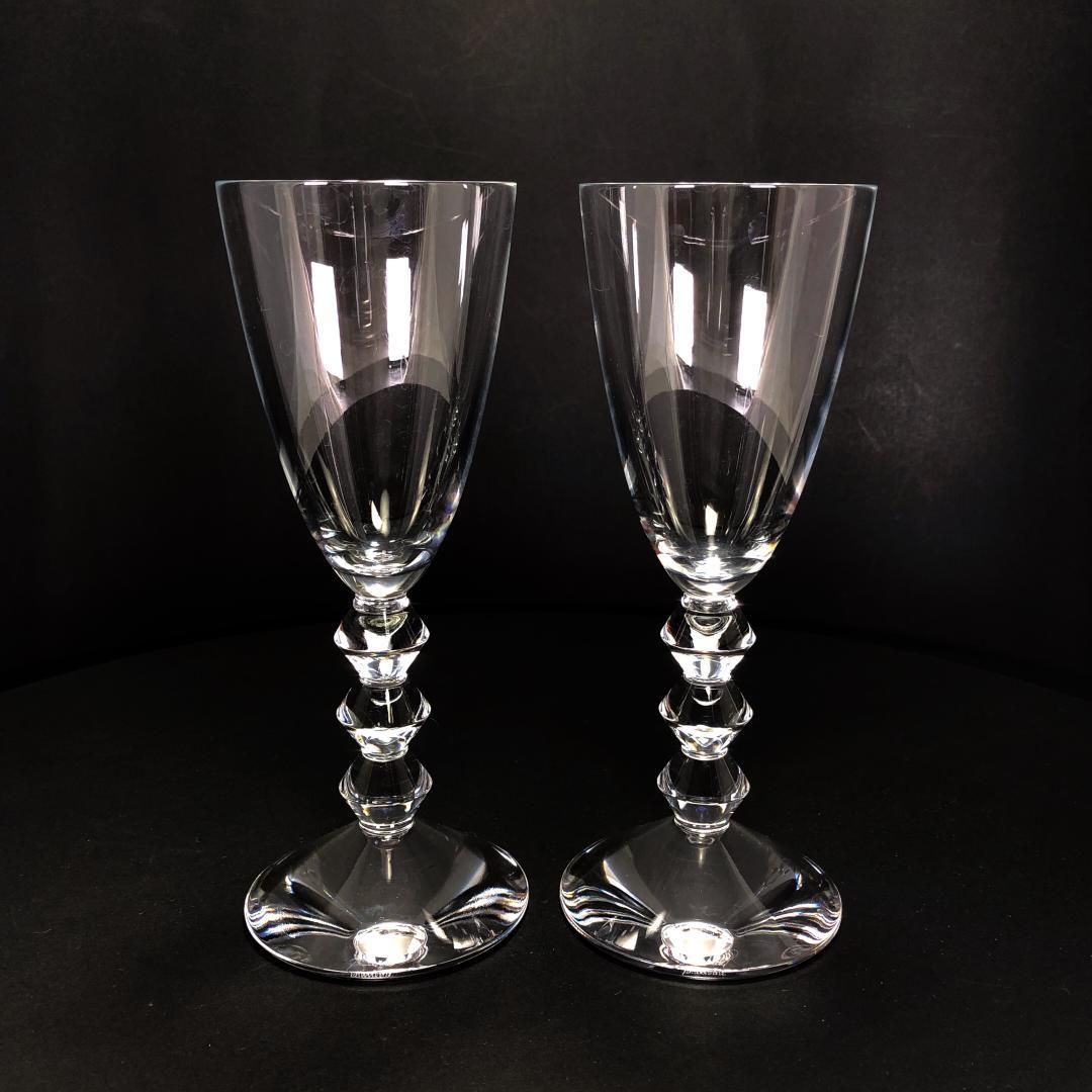 【美品・箱付き】Baccarat バカラ／ベガ ペアワイングラス／クリスタルグラス／クリア／BC343