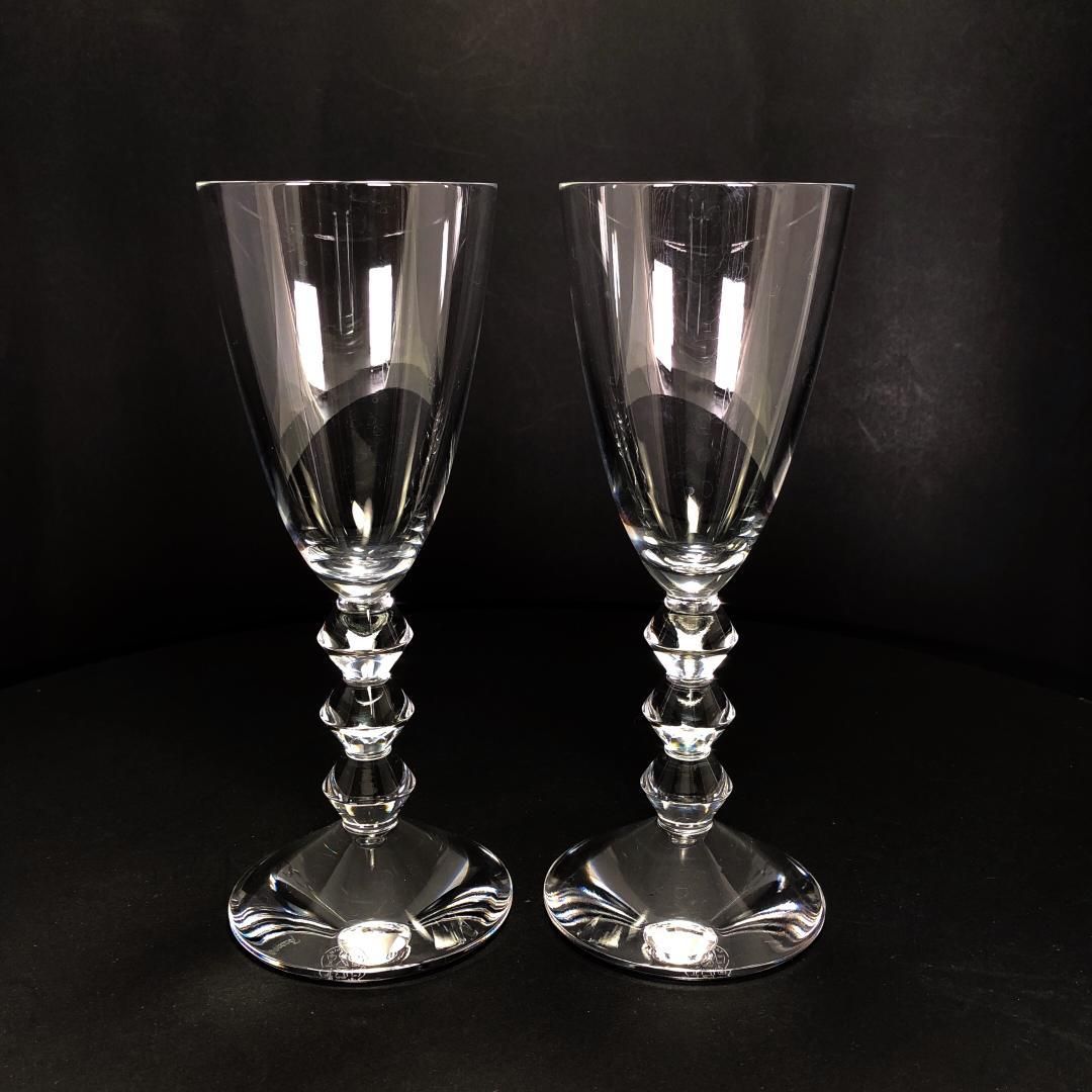 【美品・箱付き】Baccarat バカラ／ベガ ペアワイングラス／クリスタルグラス／クリア／BC343