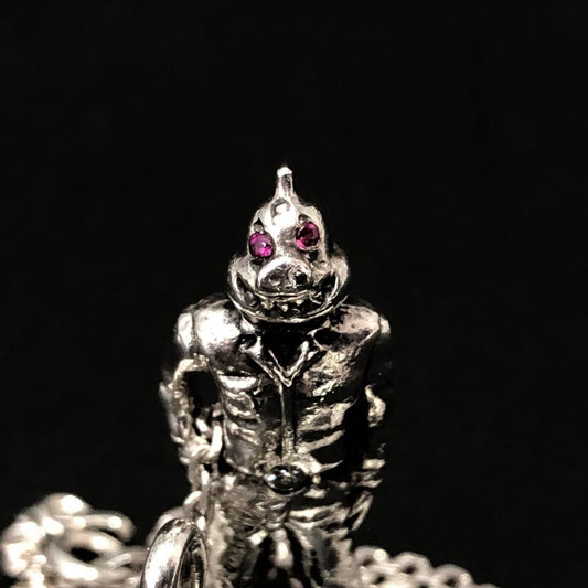 【希少・美品】BuMeeRo ブミーロ／ペンダントトップ ネックレス／ピッグ ブタ／SV925・色石／シルバー