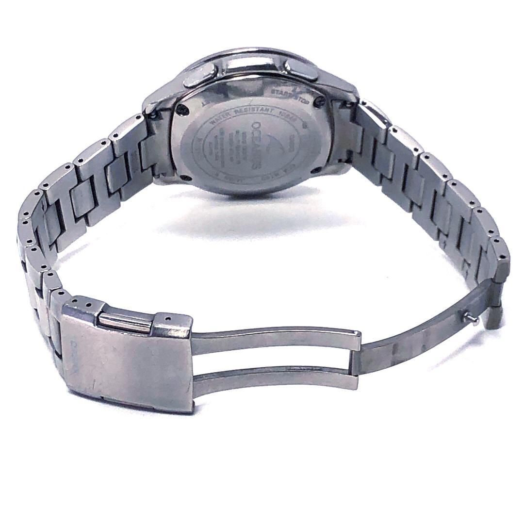 【電池交換済・箱・コマ付き】CASIO カシオ／オシアナス OCW-M700TDJ-1AJF／ソーラークォーツ／チタン／シルバー・ブラック