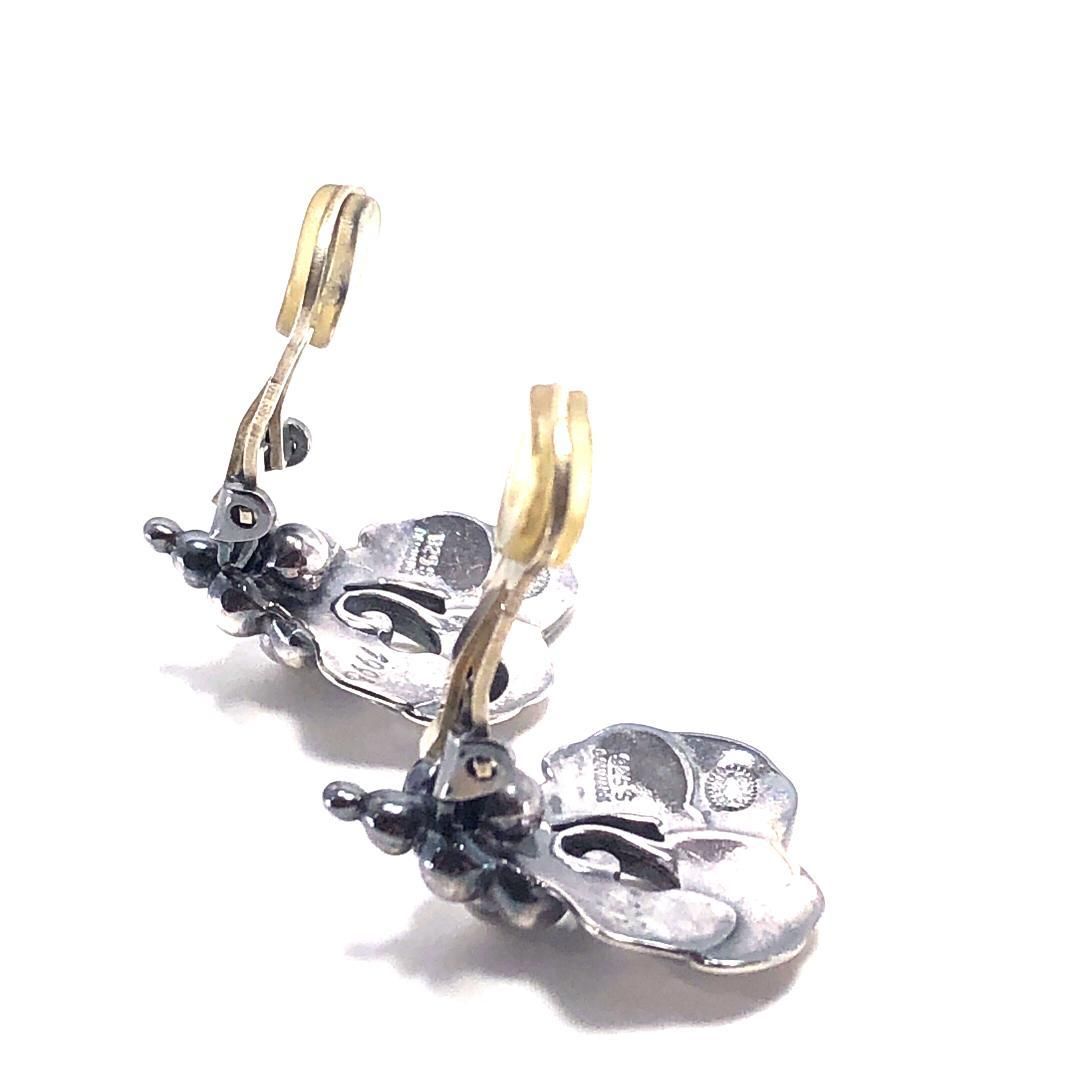 【美品・箱付き】Georg jensen ジョージジェンセン／葡萄 モチーフ イヤリング／1996／SV925／シルバー