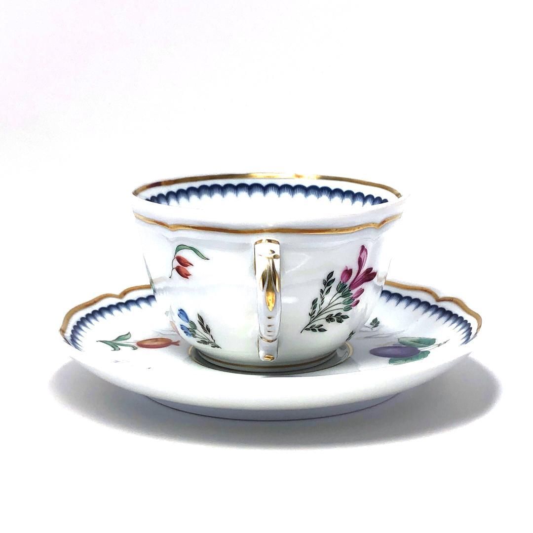 【美品・箱付き】Richard Ginori リチャードジノリ／イタリアンフルーツ カップ＆ソーサー＆プレート／陶器／ホワイト