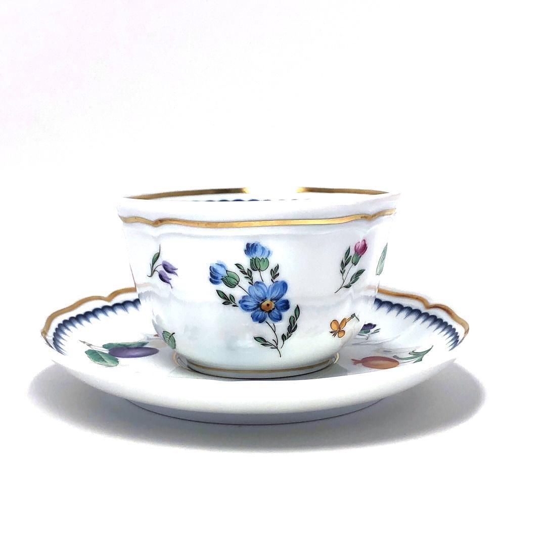 【美品・箱付き】Richard Ginori リチャードジノリ／イタリアンフルーツ カップ＆ソーサー＆プレート／陶器／ホワイト