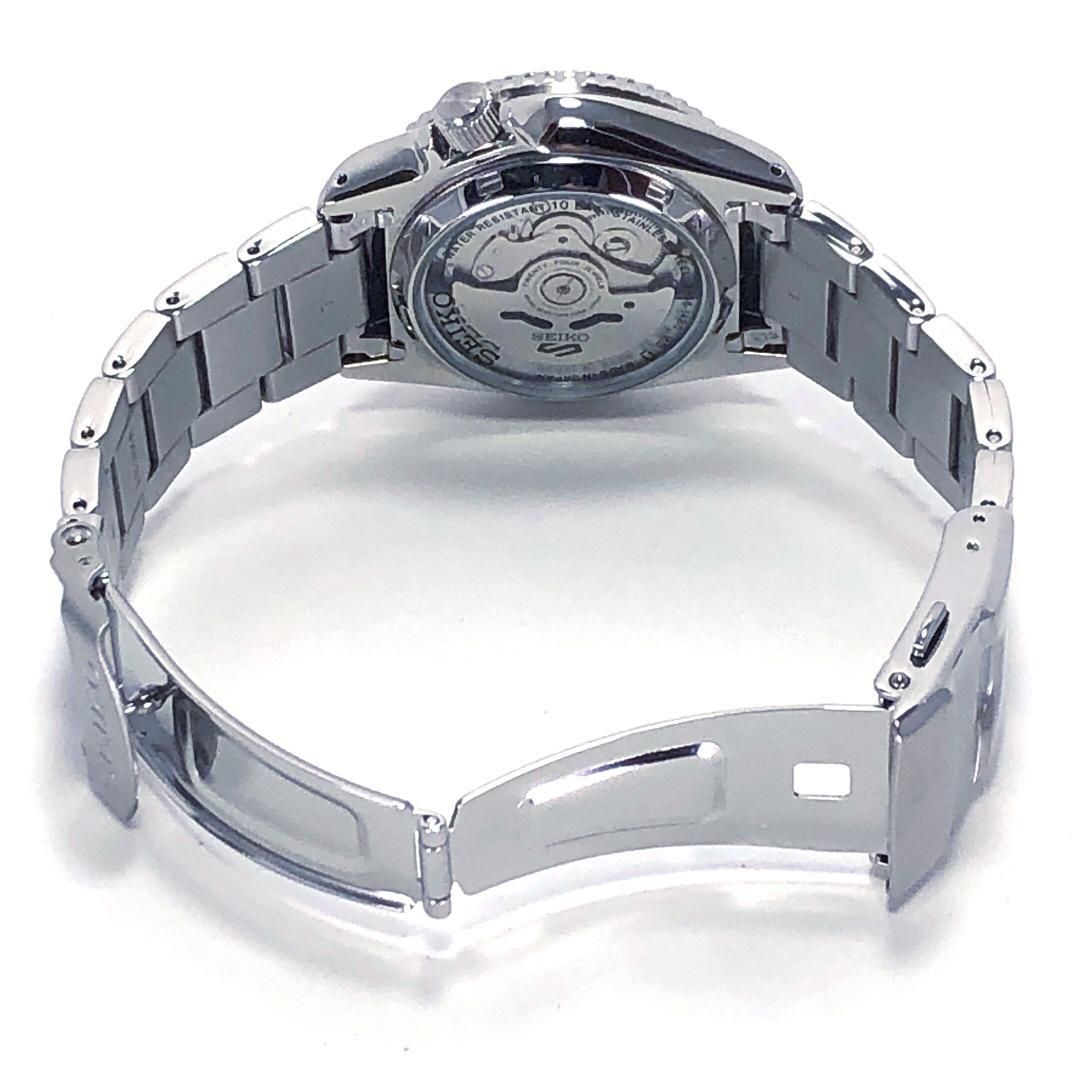 【美品・保証書・コマ・箱付き】SEIKO セイコー／5スポーツ 4R36-14B0／自動巻き／ステンレス／シルバー・オレンジ・ブラック