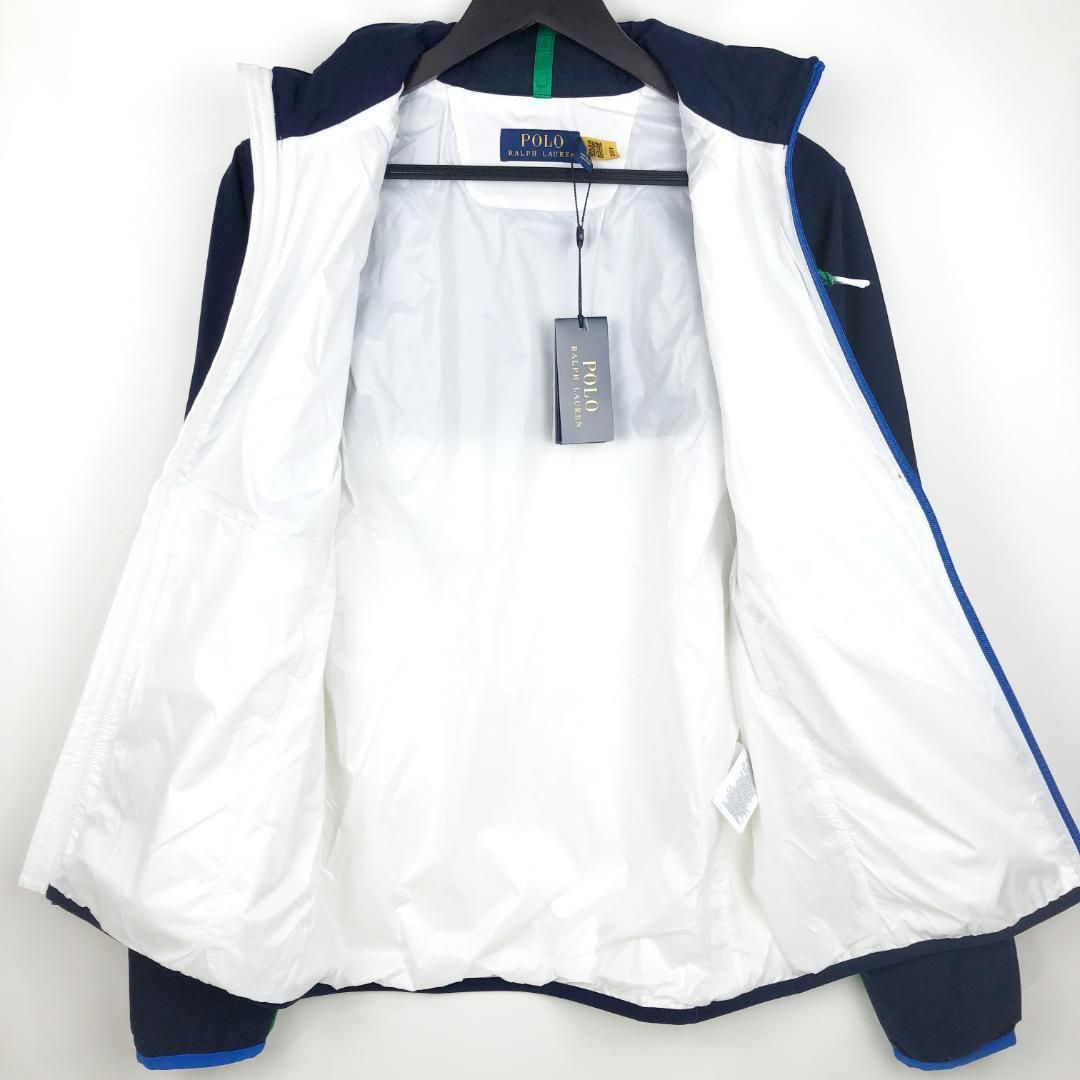 【未使用タグ付】POLO RALPH LAUREN ポロラルフローレン／パッカブル ウォーターリペラントジャケット／Sサイズ／ネイビー ホワイト
