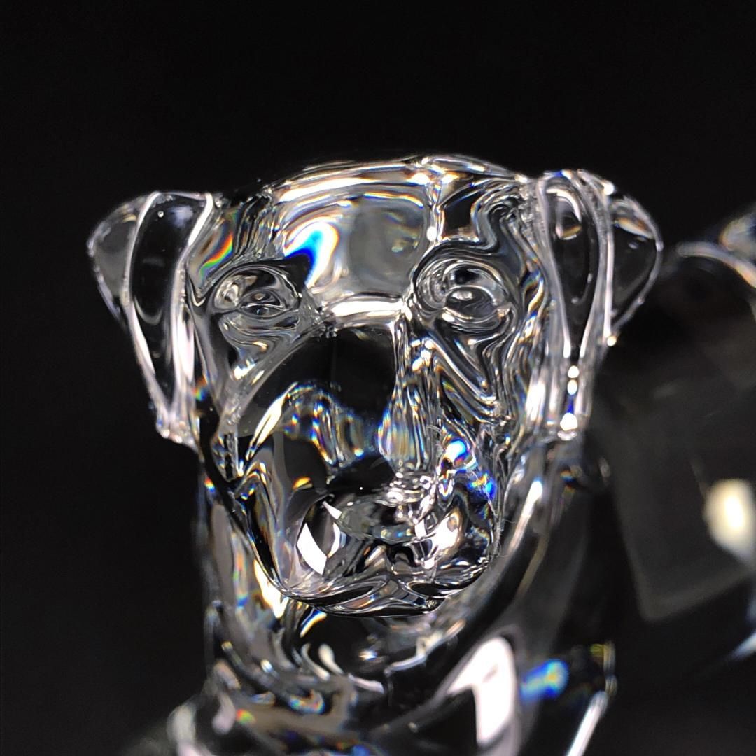 【美品】Baccarat バカラ／ラブラドールレトリバー フィギュリン／クリスタルグラス／クリア／BC324