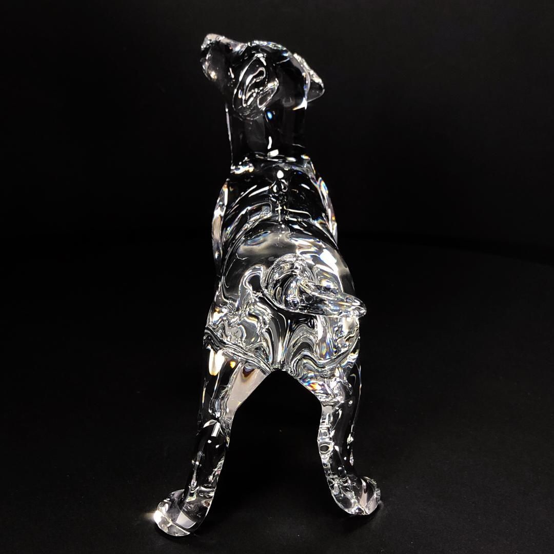 【美品】Baccarat バカラ／ラブラドールレトリバー フィギュリン／クリスタルグラス／クリア／BC324