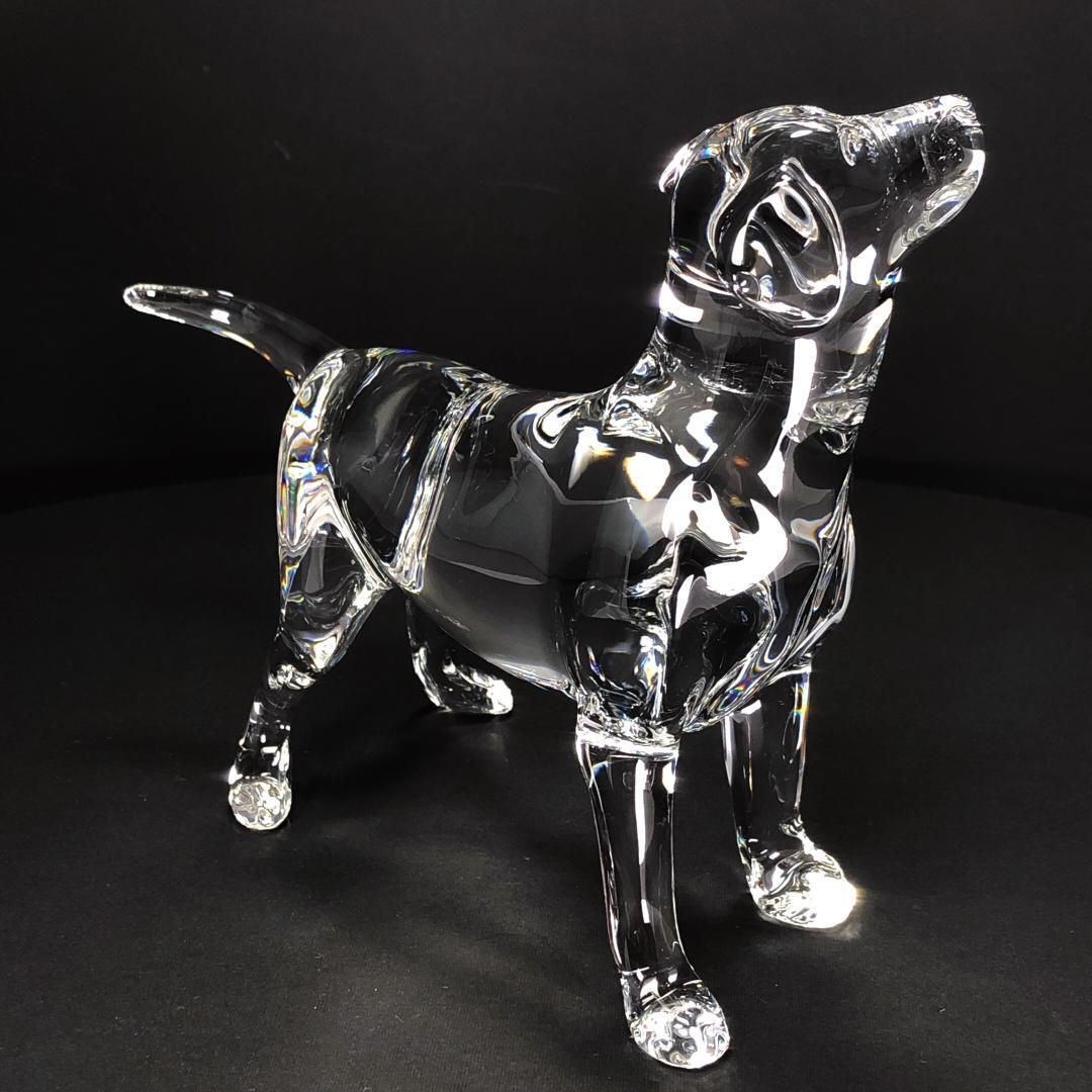 【美品】Baccarat バカラ／ラブラドールレトリバー フィギュリン／クリスタルグラス／クリア／BC324
