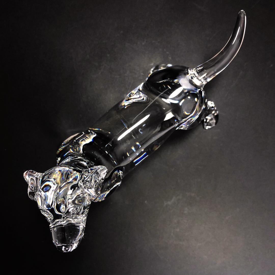 【美品】Baccarat バカラ／ラブラドールレトリバー フィギュリン／クリスタルグラス／クリア／BC324