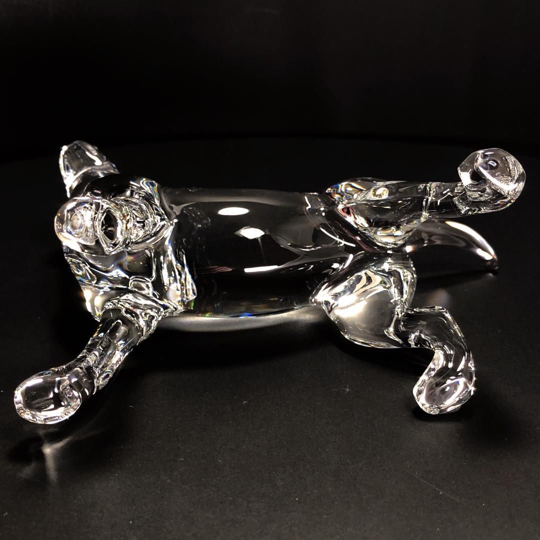 【美品】Baccarat バカラ／ラブラドールレトリバー フィギュリン／クリスタルグラス／クリア／BC324
