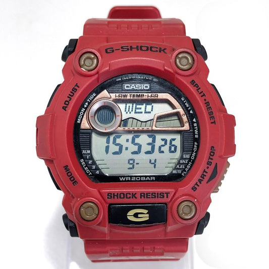 【美品・箱・説明書付】CASIO カシオ／メンズ 腕時計／G-SHOCK G-7900SLG 七福神 恵比寿／クォーツ／樹脂／レッド
