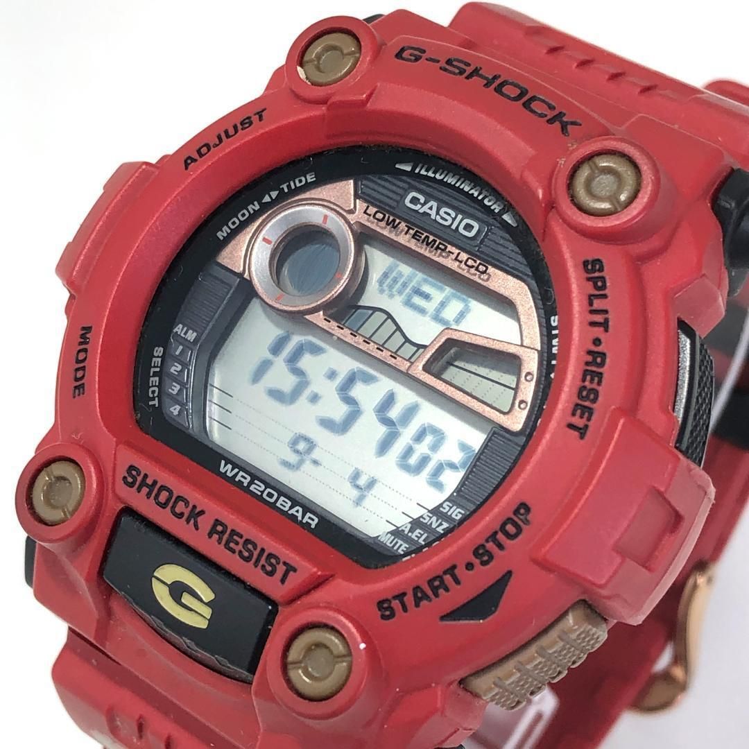 【美品・箱・説明書付】CASIO カシオ／メンズ 腕時計／G-SHOCK G-7900SLG 七福神 恵比寿／クォーツ／樹脂／レッド