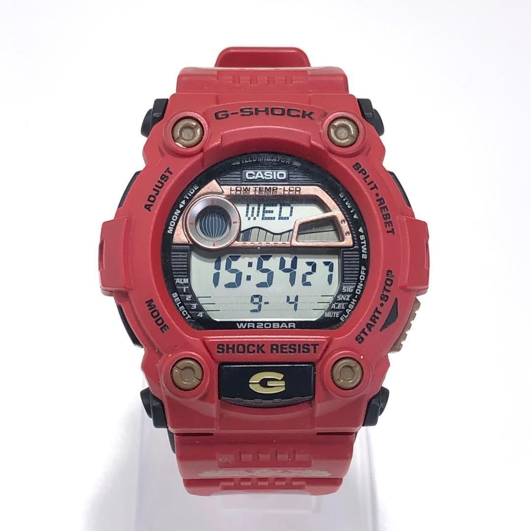 【美品・箱・説明書付】CASIO カシオ／メンズ 腕時計／G-SHOCK G-7900SLG 七福神 恵比寿／クォーツ／樹脂／レッド